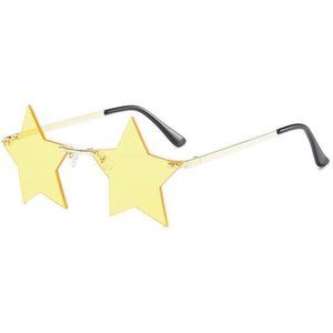 Rimless Star shape Sunglasses Personality Sun Glasses women/men Party glasses